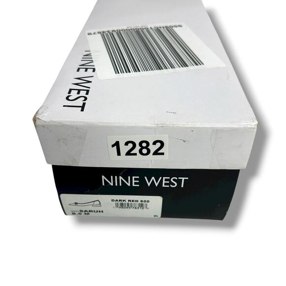 NEW Nine West Dark Red Suede Low Heels Size 8.5 Suedette Maroon Slip On Pumps - Picture 6 of 12